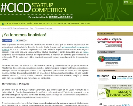 2 startups valencianas finalistas del CICD Startup Competition 2014