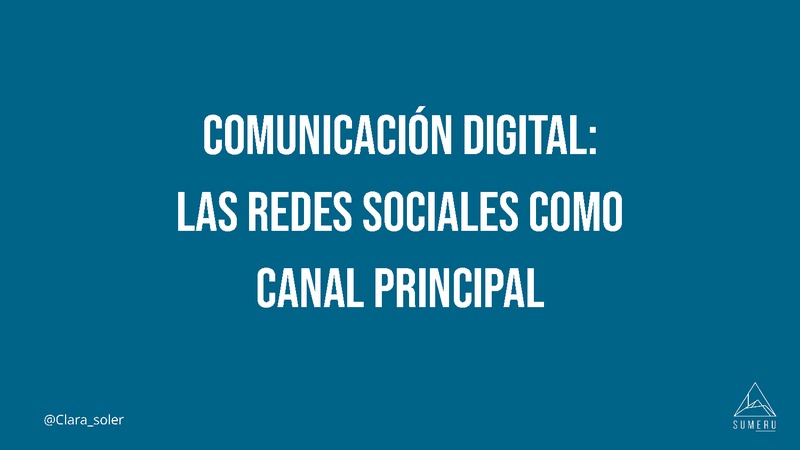 Comunicación digital para mi empresa: Las redes sociales como canal principal