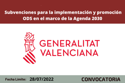 Subvenciones implementaci�n y promoci�n ods agenda 2030