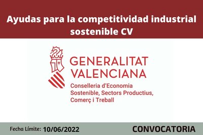 Ayudas a la competitividad industrial sostenible CV 2022