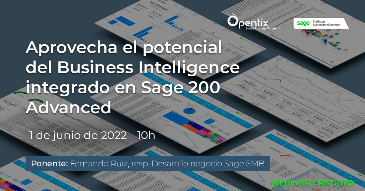 Aprovecha el potencial del Business Intelligence integrado en Sage 200 Advanced