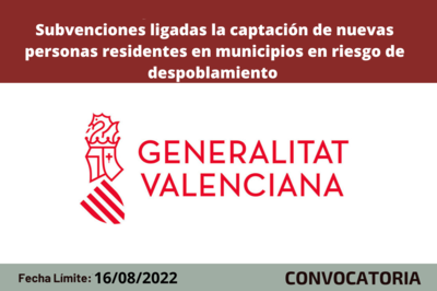 Subvenciones para las actividades ligadas la captaci�n de nuevas personas residentes en municipios en riesgo de despoblamiento