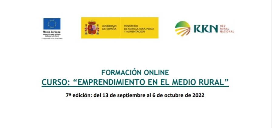 Cartel Curso de emprendimiento en el medio rural