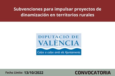 Subvenciones para proyectos de dinamización socioeconómica para municipios rurales o en riesgo de despoblamiento