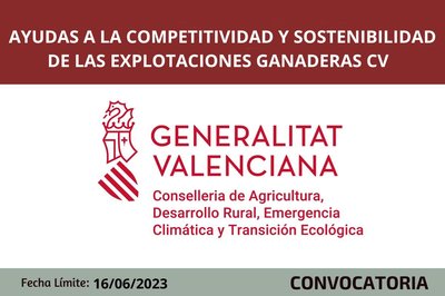 Ayudas a la competitividad y sostenibilidad de las explotaciones ganaderas CV
