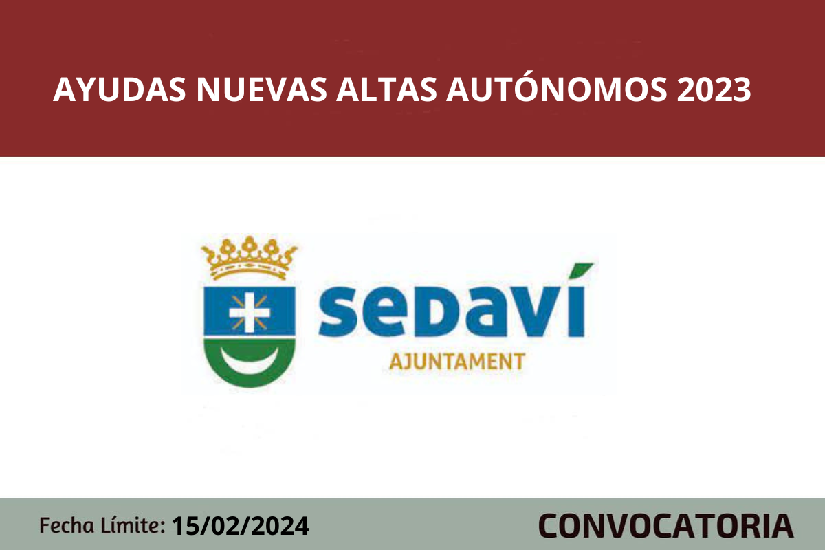 Ayudas Sedaví 2023 para nuevos autónomos