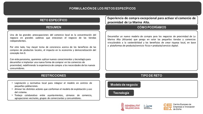 Experiencia de compra excepcional para activar el comercio de proximidad de La Marina Alta.
