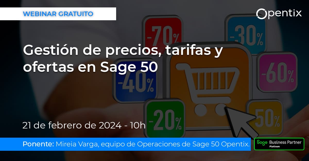 Gestión de procesos, tarifas y ofertas en Sage 50