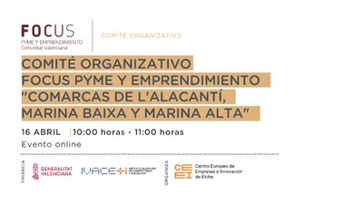 Comit Organizativo online Focus Pyme y Emprendimiento "Comarcas LAlacant, Marina Baixa y Marina Alta" 2024