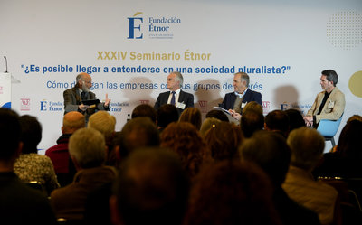 Fidel Garca Guzmn, Ral Martn y Jos Luis Vilar en el Seminario tnor