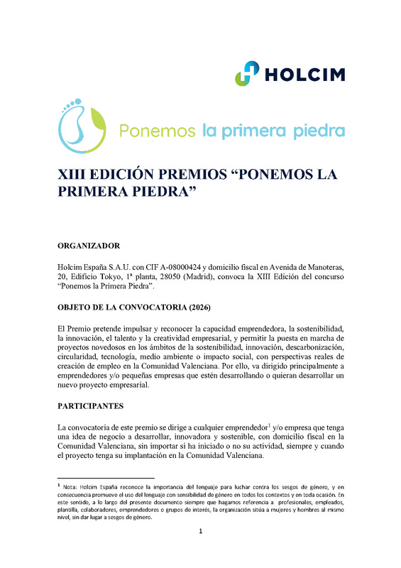 Ponemos la primera piedra