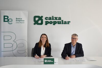 Director general del CEEI Valencia, Ramón Ferrandis, y la Directora general de Caixa Popular, Alicia Soler
