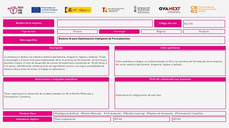 [Reto Spin-Off] - Sistema IA para Optimizaci�n Inteligente de Formulaciones
