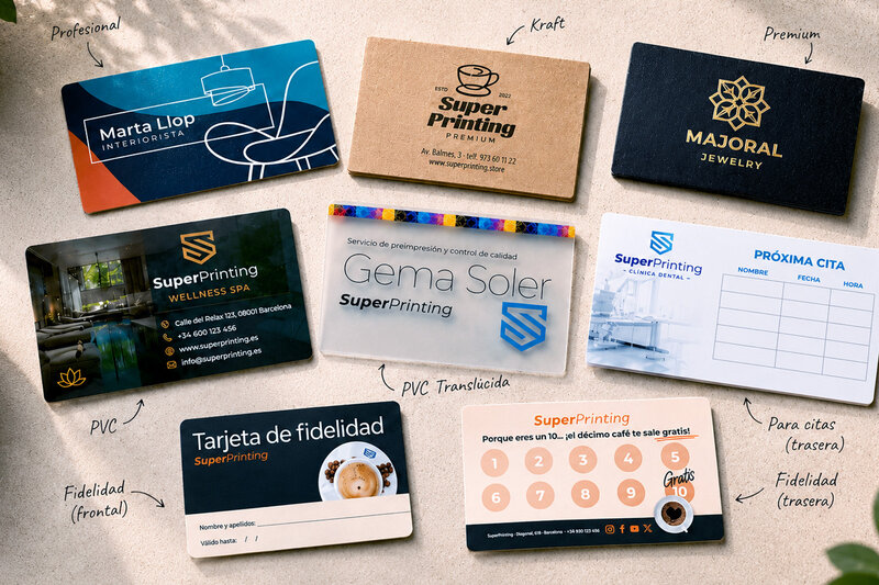 Tipos de tarjetas de visita