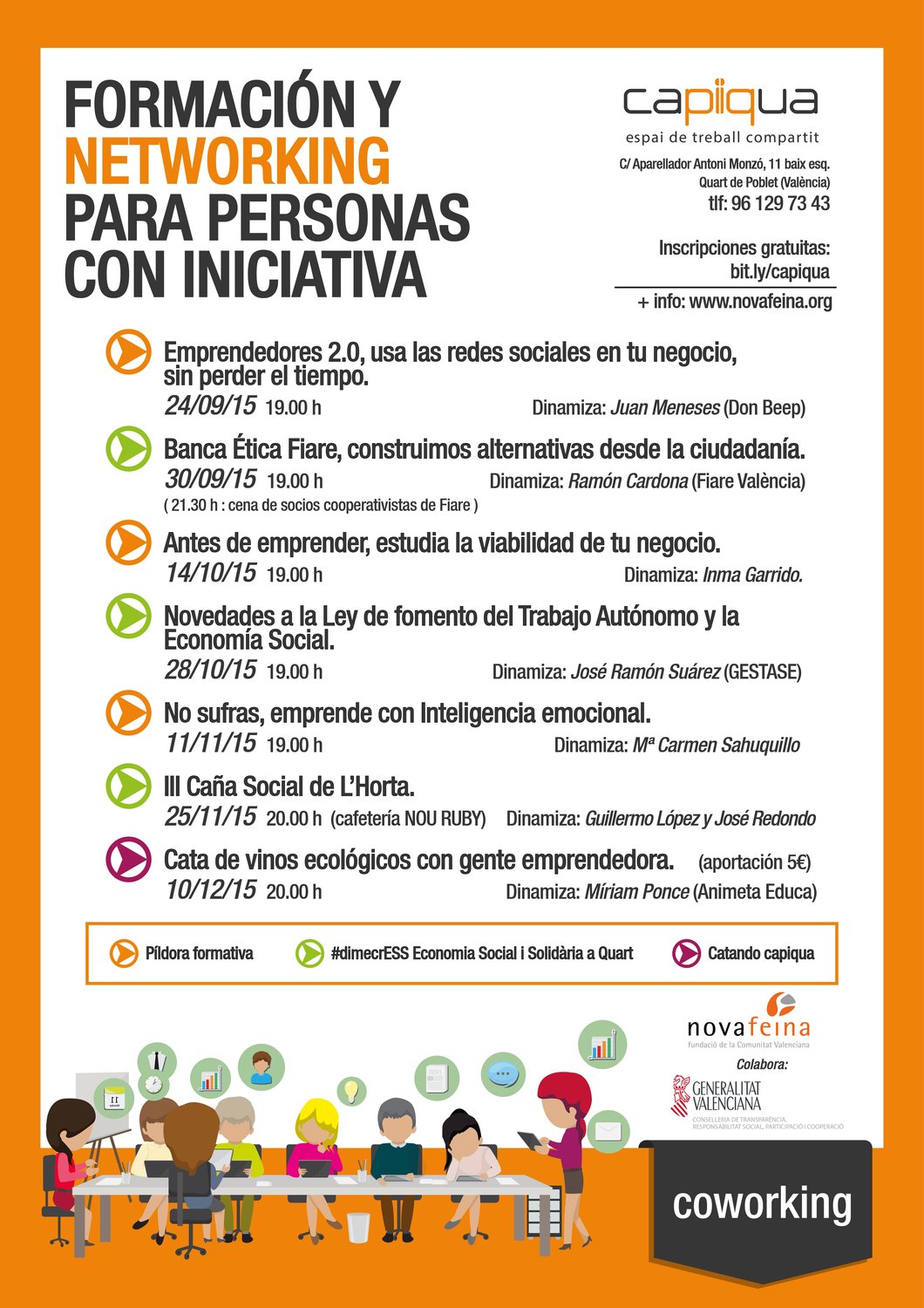 Cartel Charla Capiqua Novafeina