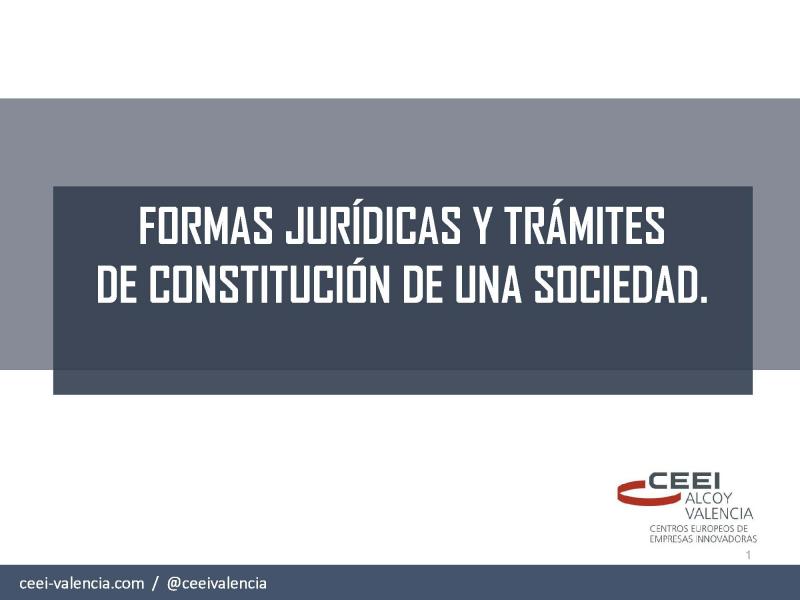 Formas jur�dicas y financiaci�n