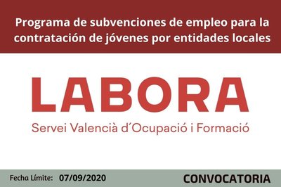 Subvenciones de empleo para la contratación de jóvenes por entidades locales