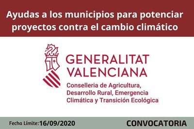 ayudas para municipios valenciano para proyecto contra el cambio climático
