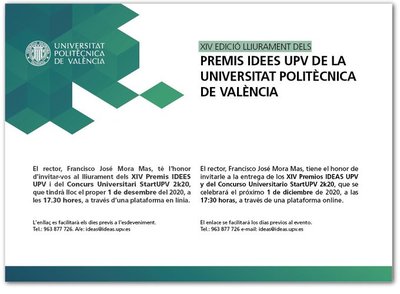 XIV Edición de la entrega de Premios IDEAS UPV